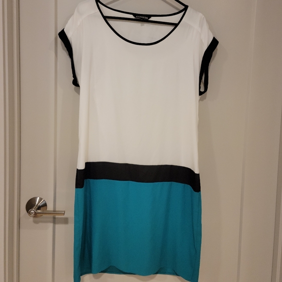 Colorblock Shift Dress - Picture 1 of 7
